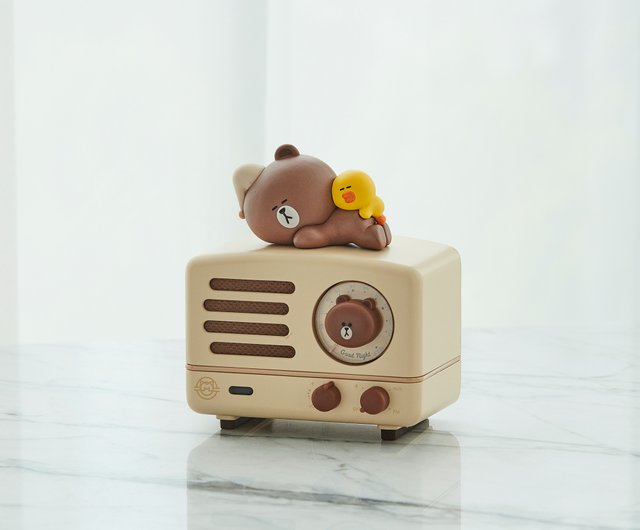 MUZEN OTR メタル LINE FRIENDS ブルートゥース スピーカー Bluetooth スピーカー 高音質 防水 ストラップ付き USB充電 フルメタルボディ ライト付 Muzen OTR Metal LINE Friends FM Radio Bluetooth Speaker