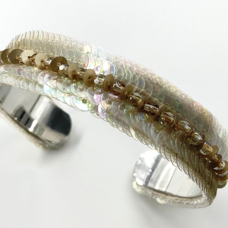 Bangle Choice Clear x Gold 1 item - Bracelets - Other Materials Gold