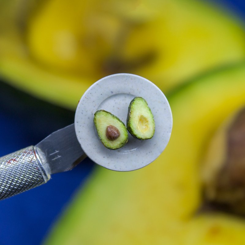 TUTORIAL Miniature avocado with polymer clay | PDF + video - 手工藝教學/工具書 - 其他材質 