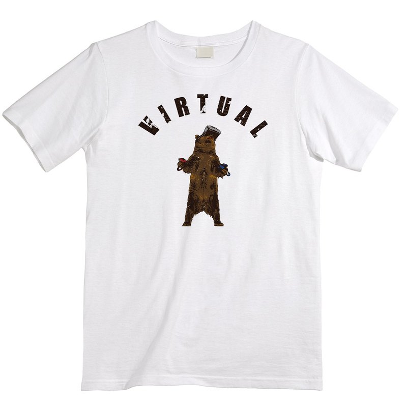 T-shirt / VR bear - Men's T-Shirts & Tops - Cotton & Hemp White