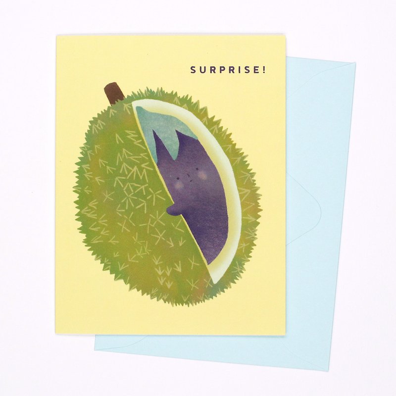 The Aubergines in Durian - Surprise Card - Cards & Postcards - Paper Purple