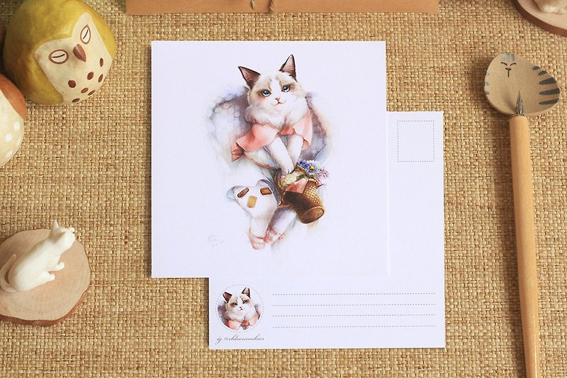 Felina - Cat Thank you Card - การ์ด/โปสการ์ด - กระดาษ สึชมพู