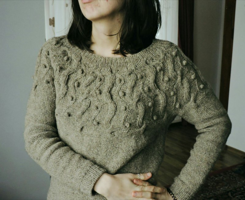 Pira Sweater Pullover knitting manual electronic file - 手工藝教學/工具書 - 其他材質 