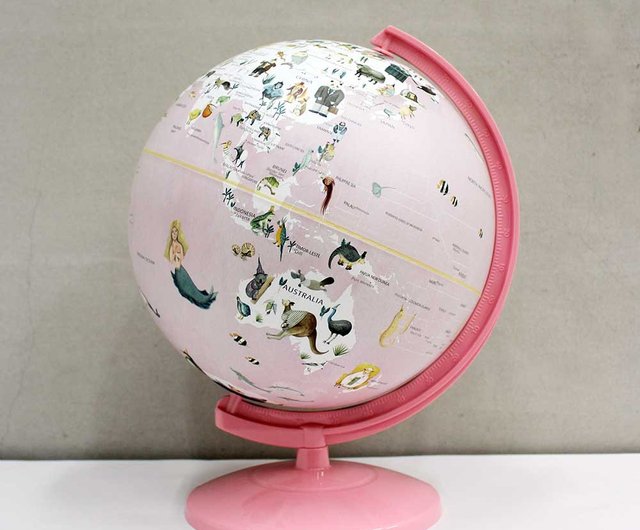 SkyGlobe 10インチ プラスチック製地球儀 動物のイラストがかわいい