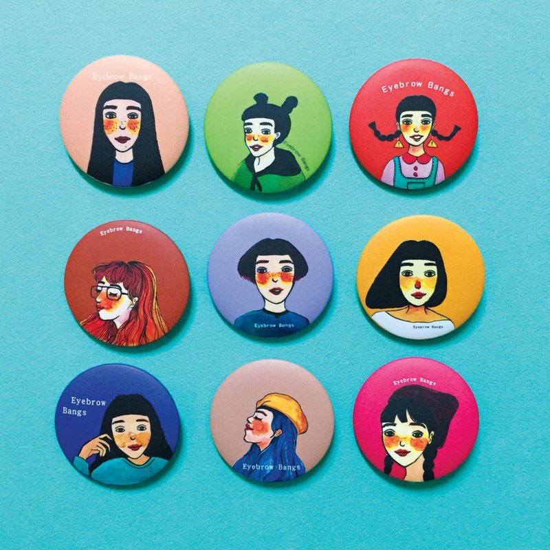 Girls Badges Badges Girls Series - เข็มกลัด/พิน - พลาสติก หลากหลายสี