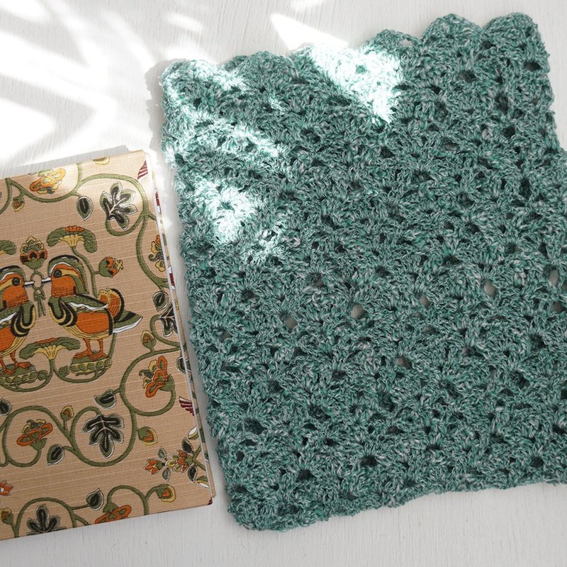 Ba-ba (m) Openwork knitted multi bag No.SB21 - 化妝包/收納袋 - 其他材質 綠色