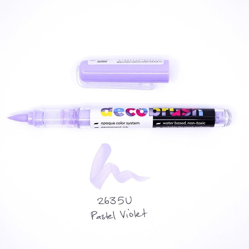 Pastel Violet (2635U) DecoBrush Pigment Liquid Acrylic Brush - Other Writing Utensils - Plastic Purple