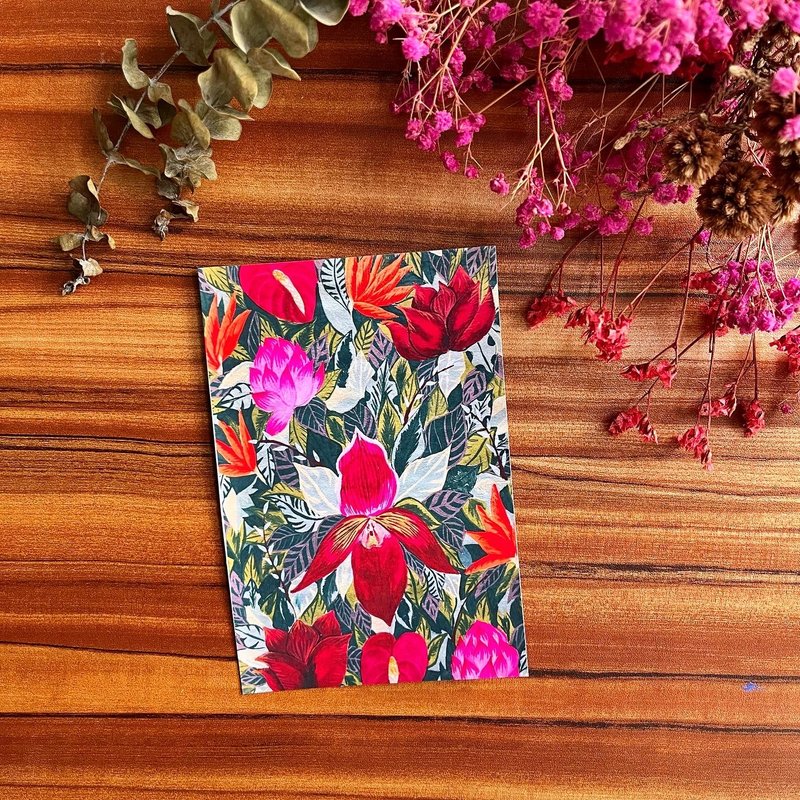 Floral Paradise Postcard - การ์ด/โปสการ์ด - กระดาษ หลากหลายสี