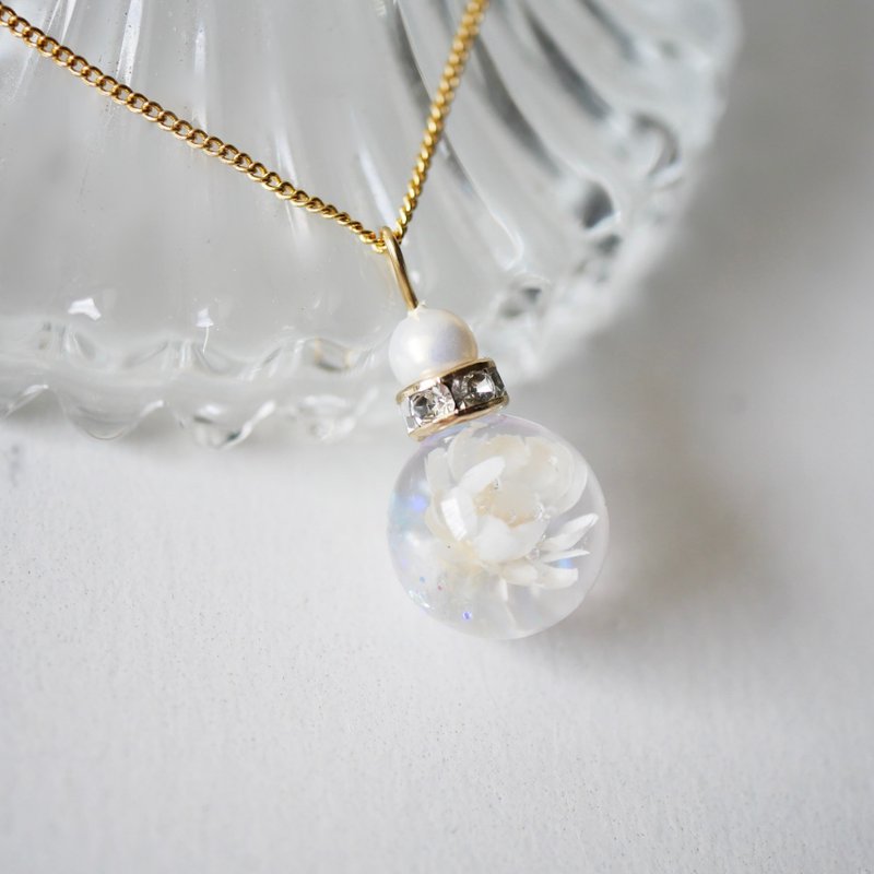 Snow Perfume Flower Jewelryネックレス - 項鍊 - 樹脂 白色