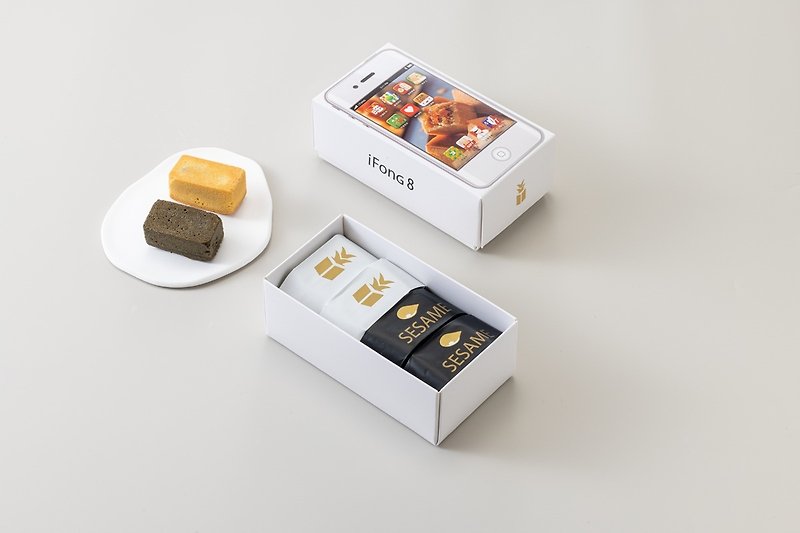 i-FONG8  i-GONG12 雙酥絕配 土鳳梨酥 黑芝麻酥 科技感禮盒 - 蛋糕/甜點 - 其他材質 