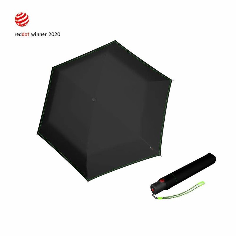 [Knirps German red dot umbrella] U.200 ultra-lightweight automatic umbrella-Neon Black - Umbrellas & Rain Gear - Polyester Black