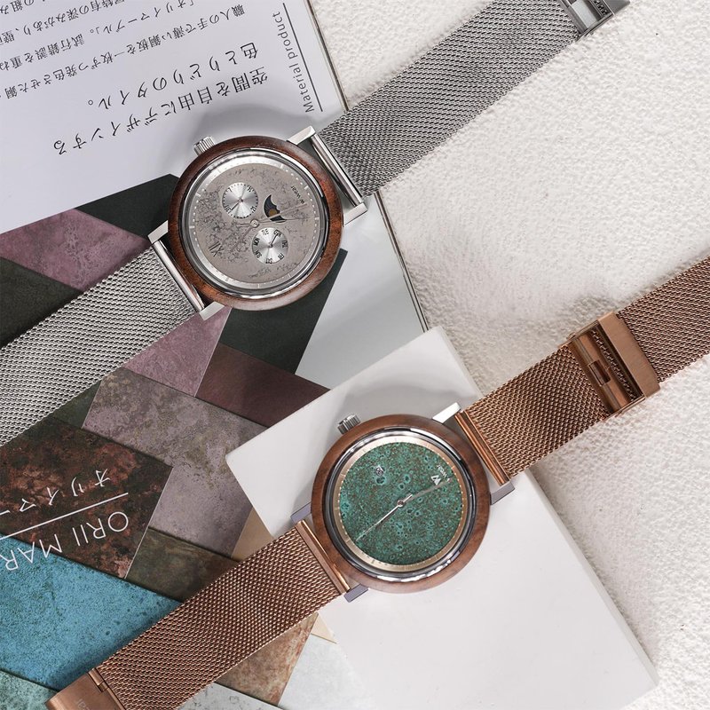 W.WEAR原木 x 日本折井黃銅 - BLUE BRASS 畢業 - 男錶/中性錶 - 銅/黃銅 綠色