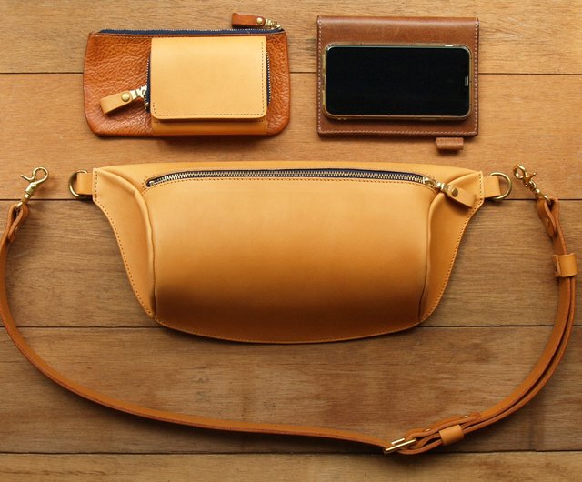 Greek Leather Waist Bag Fanny Pack Handmade Belt Bag Classic Real