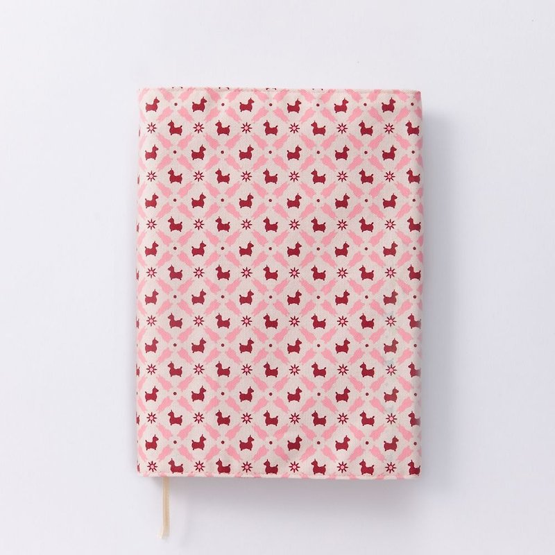 25K cloth book / print xRody / Rody old tiles / pink - Book Covers - Cotton & Hemp 