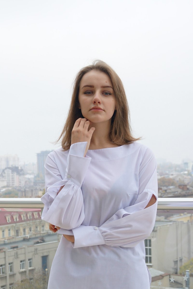 Basic White Cotton women shirt, Women Classic White Blouse, Office women Blouse - Women's Shirts - Cotton & Hemp White