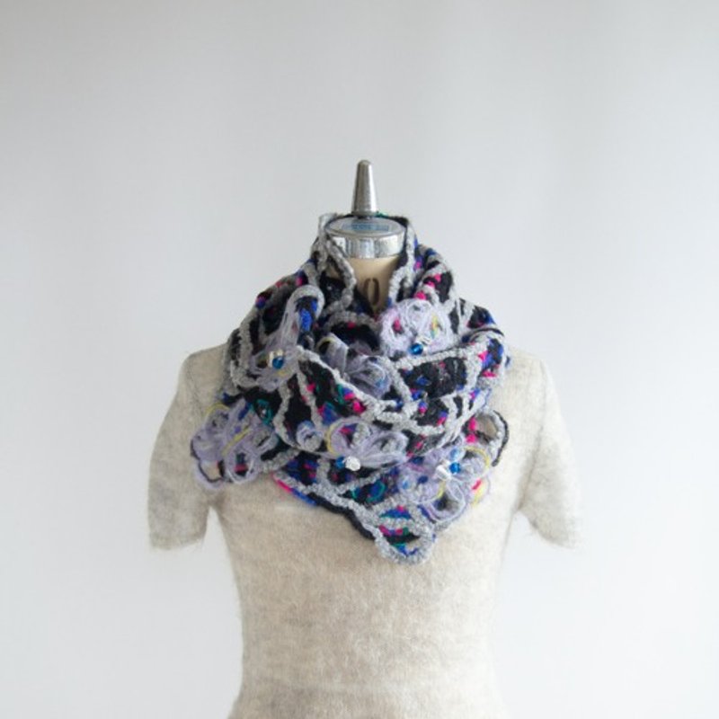 A shiny night scarf - Scarves - Wool Multicolor