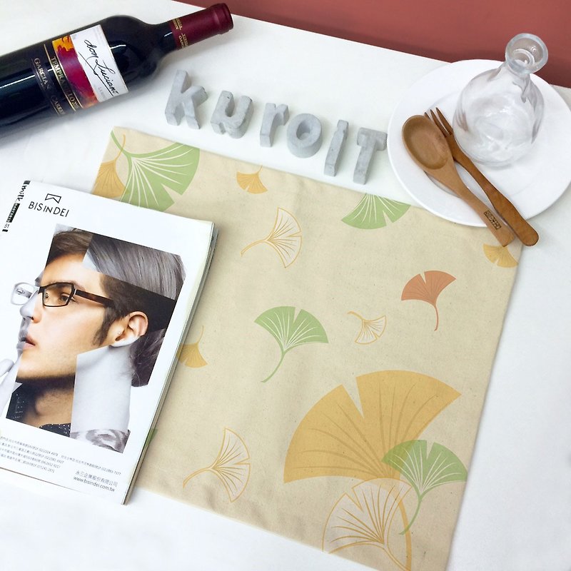 Ginkgo │ Make up your table canvas placemat - ผ้ารองโต๊ะ/ของตกแต่ง - ผ้าฝ้าย/ผ้าลินิน 