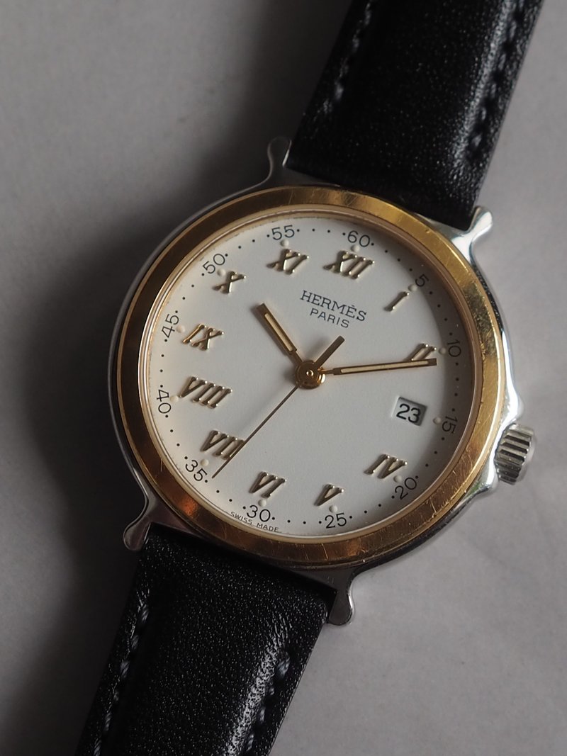 HERMES エルメス キャリック ウォッチ 腕時計 ゴールド シルバー ヴィンテージ - 女錶 - 不鏽鋼 金色