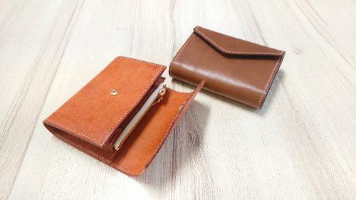 grace'S 輕手作 拉鏈短夾 中型拉鏈短夾 真皮全手縫