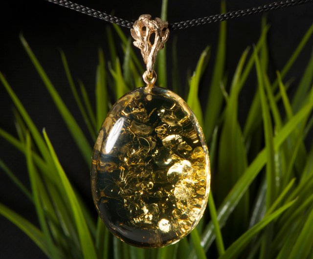 グリーンアンバースターリングシルバーマウスペンダント グリーンアンバースターリングシルバーマウスペンダント