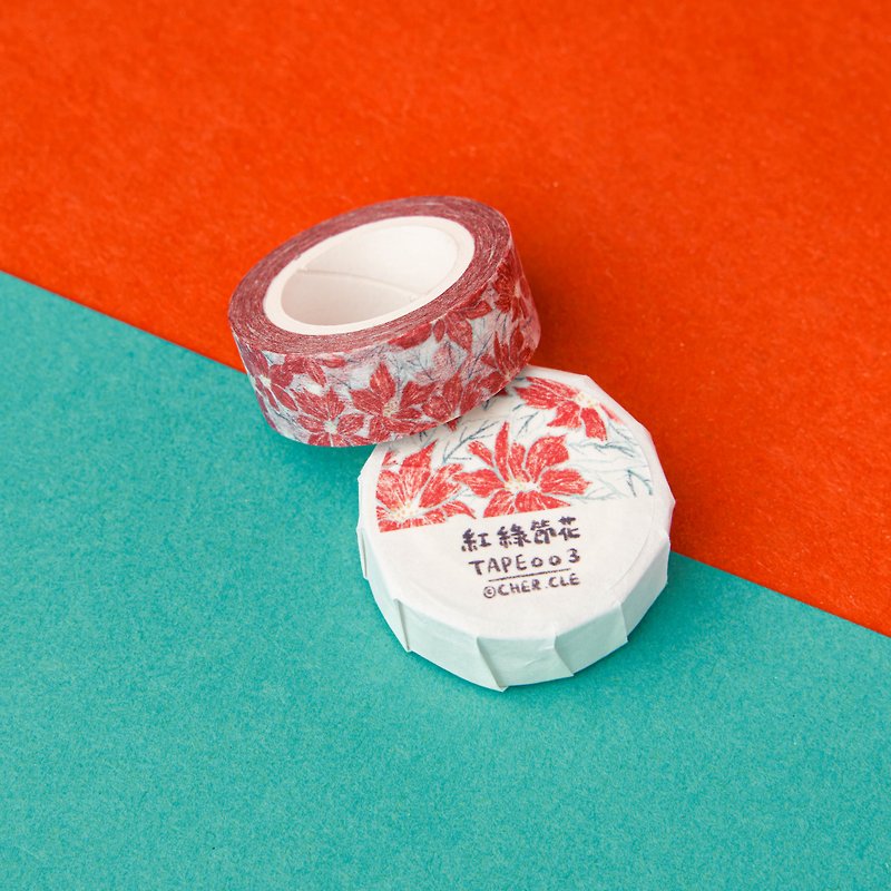 CHERCLE | 紙テープ | 紙 |レッドグリーンデイの花 | 香港のデザイン - マスキングテープ - 紙 