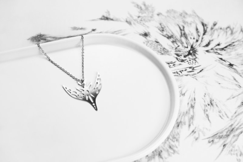 The Eternal Bird Necklace- ZaoDesign - สร้อยคอ - โลหะ สีเงิน