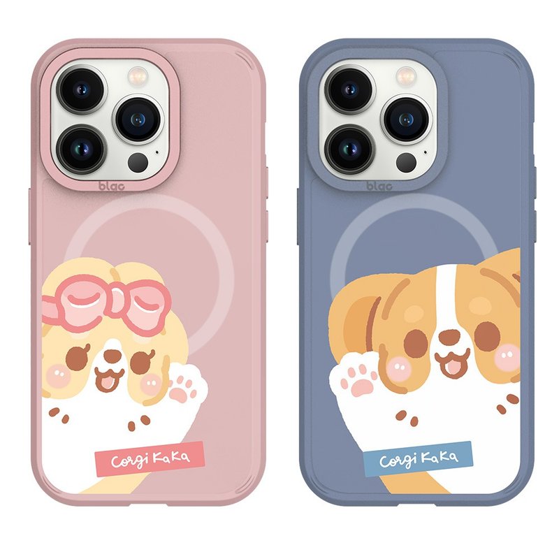 柯基犬卡卡打招呼系列峽谷強悍MagSafe iPhone手機殼 - 手機殼/手機套 - 矽膠 多色
