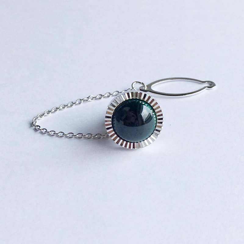 ダイヤカット【エメラルド Emerald】七宝焼のタイタック ラペルピン 純銀張七宝 - 領帶/領帶夾 - 其他材質 綠色