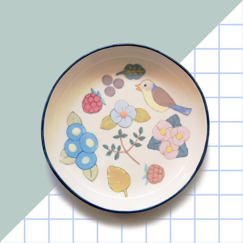 自然へのセラミックプレート - 小皿 - 陶器 