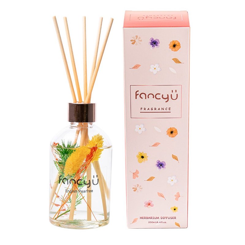 FANCY U浮游花限定款擴香瓶-英國梨小蒼蘭English Pearfree 200ml - 香氛/精油/擴香 - 精油 粉紅色