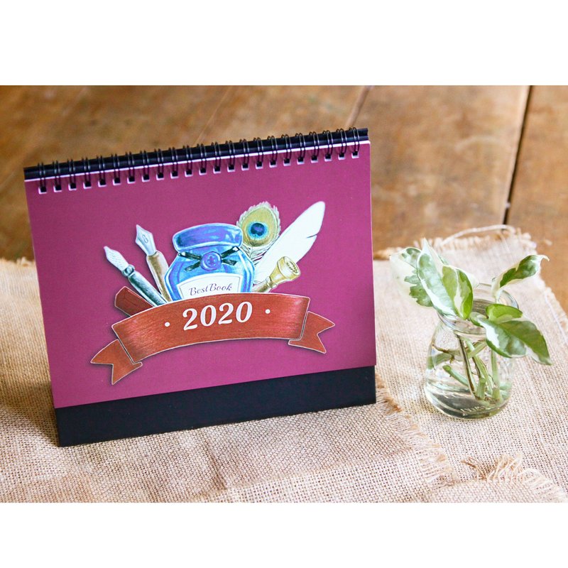 2020 Classical Stationery Desk Calendar | Ruiwentang - ปฏิทิน - กระดาษ สีแดง