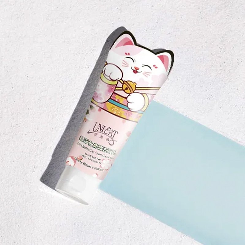 【UNICAT Face Changing Cat】Sakura Super Purifying Softening Facial Cleanser 100ml - ผลิตภัณฑ์ทำความสะอาดหน้า - วัสดุอื่นๆ 