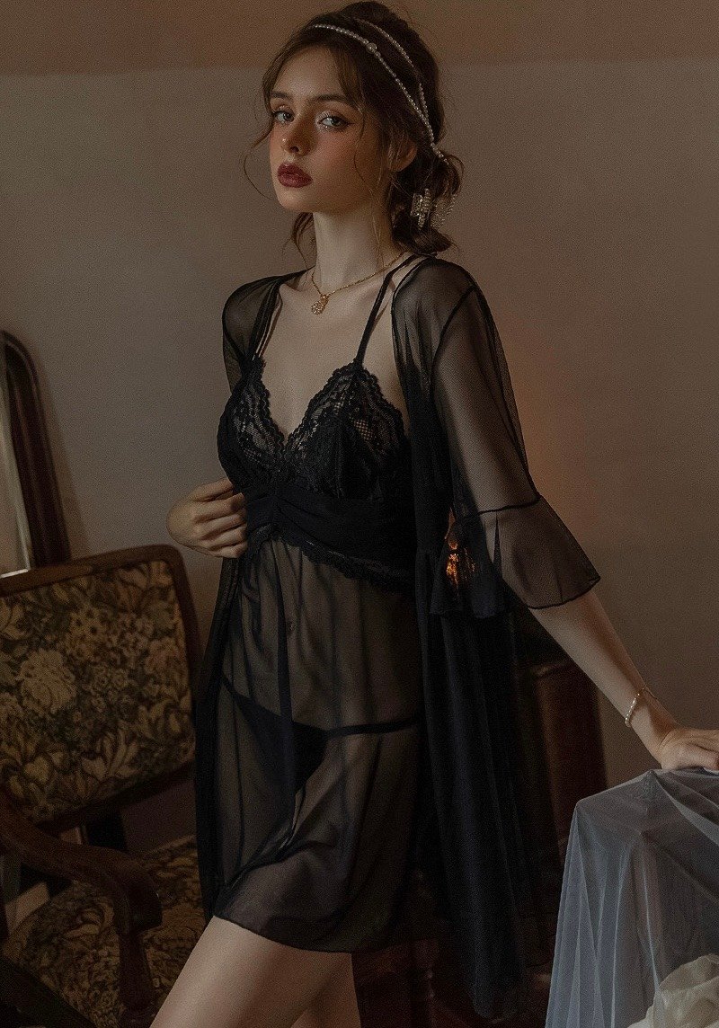 sexy see through black - 睡衣/居家服 - 其他材質 