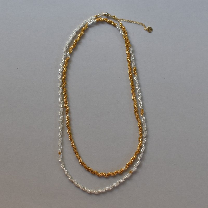 螺旋 120cm / gold - 項鍊 - 玻璃 