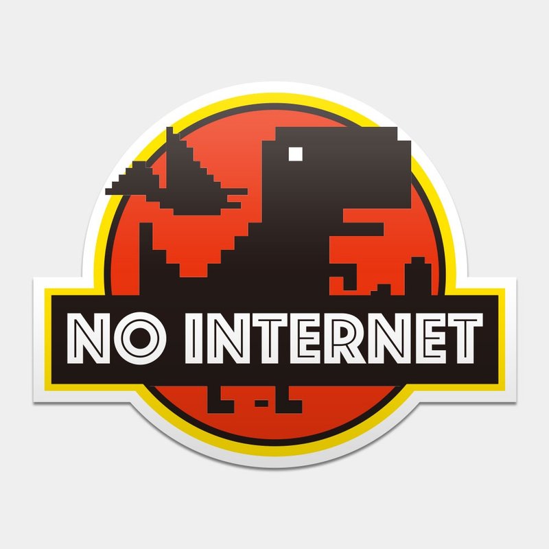 No Internet 防水貼紙組合 可貼筆電 行李箱 汽機車 061 - 貼紙 - 防水材質 紅色