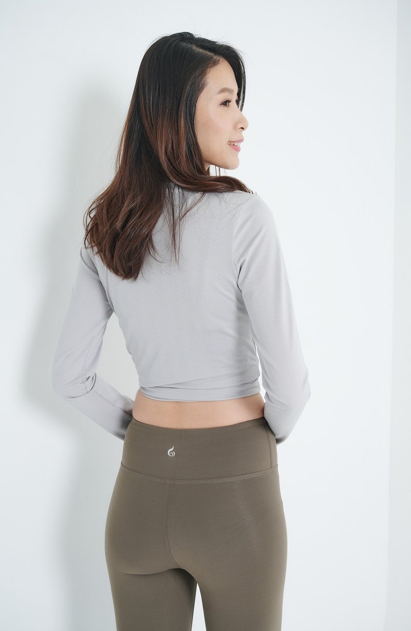【Yoga Flow】Ula Tshirt- Dove Grey  快速出貨 - 女運動上衣/背心 - 聚酯纖維 