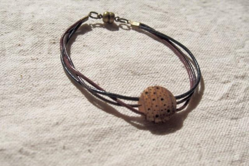 mizutama triple bracelet - Bracelets - Wood Brown