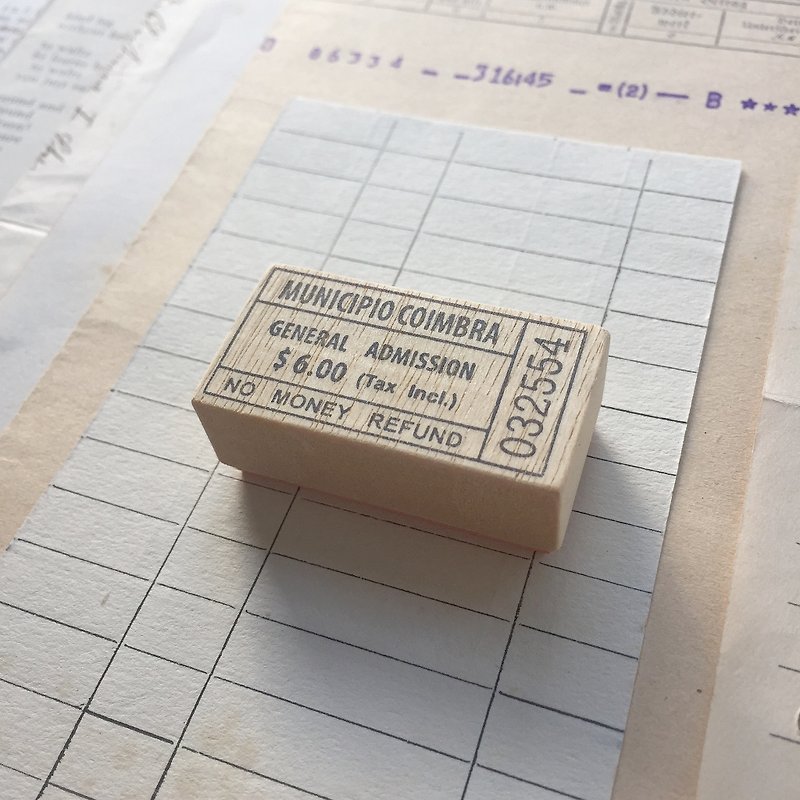 Ticket stamp - A - Stamps & Stamp Pads - Wood 