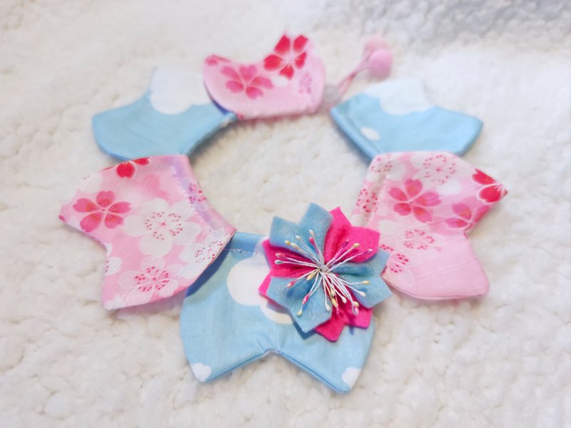 Sakura 櫻花花瓣造型頸飾 頸項 collar - 寵物衣服 - 棉．麻 