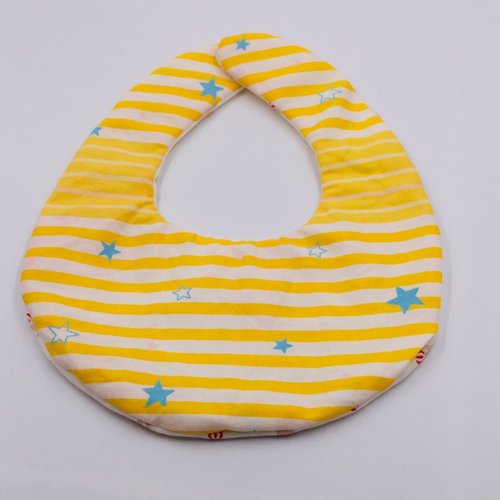 NIMO HEART MADE 星星條紋圍兜 二重紗 口水巾 彌月禮