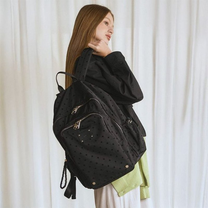 韓國製 MUR Lover Daily Backpack 背包 (black dot) - 側背包/斜背包 - 環保材質 