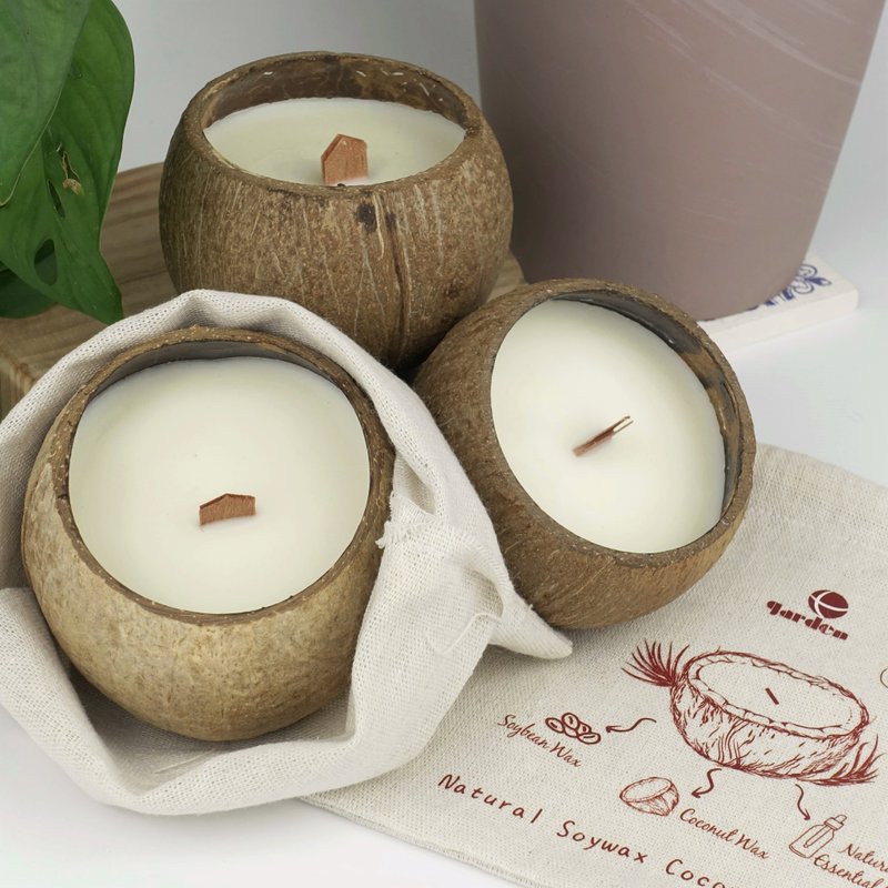 Soy Wax Coconut Candle - Candles & Candle Holders - Other Materials 