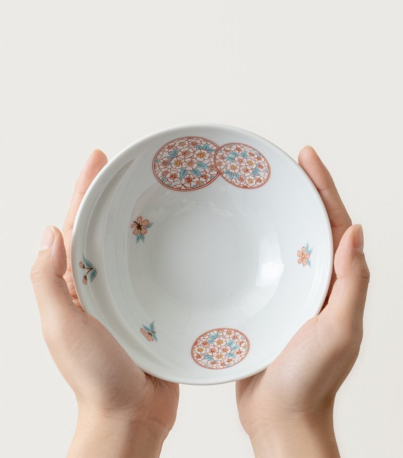 Cacomi系列 花丸多功能碗 賞美堂 飯碗/湯碗/火鍋季 - 碗 - 瓷 紅色