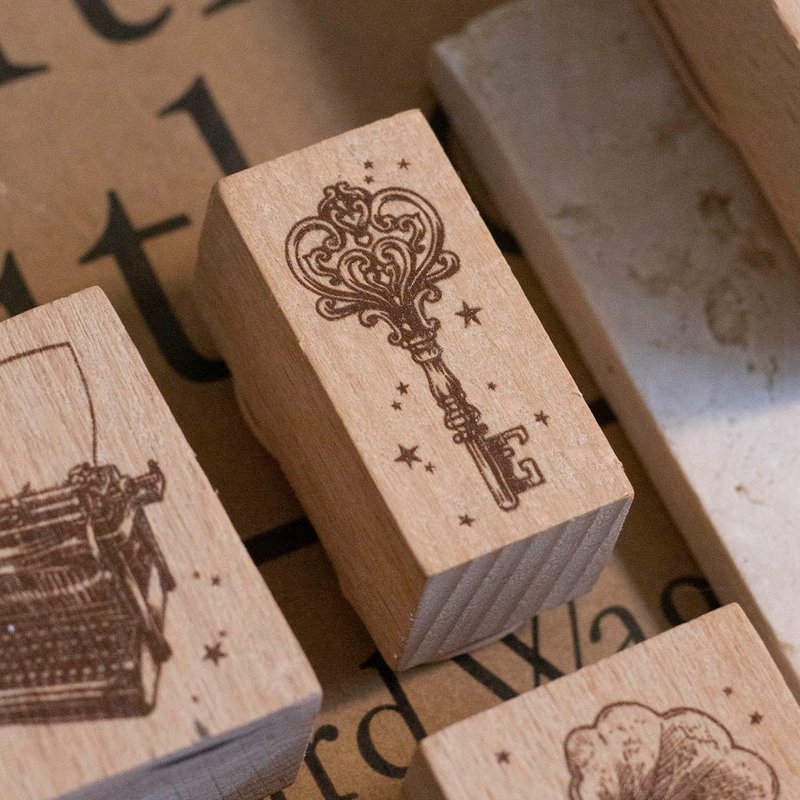 復古文具店 印章 - 心鑰 - 印章/印台 - 木頭 