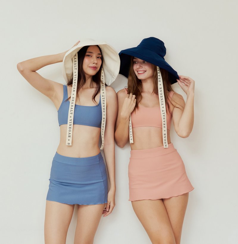 7 colors - 3-Piece Swimsuit Skirt Set 泰國泳衣 比基尼 三件式泳衣 裙子 - 女泳衣/比基尼 - 聚酯纖維 多色