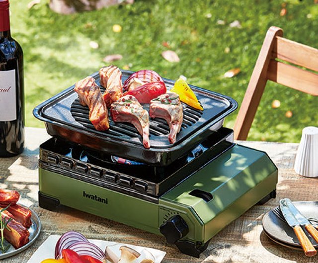 Iwatani カセットガスアウトドアヒーター グリーン