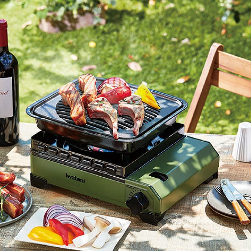 【Iwatani Rock Valley】Outdoor windproof ultimate green warrior magnetic gas stove 3.3kW-with storage box - Camping Gear & Picnic Sets - Other Materials 