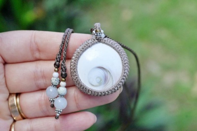 Vortex Amulet★Shivaeye Macrame Necklace 1693 - Necklaces - Gemstone 