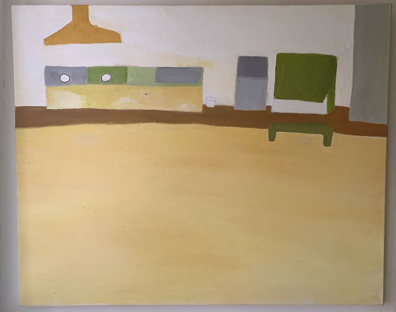 oil painting work--kitchen - โปสเตอร์ - ผ้าฝ้าย/ผ้าลินิน 