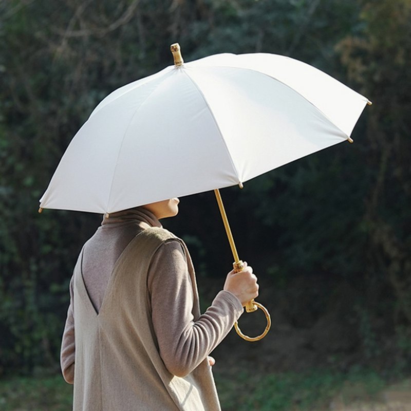 日本霜山 復古竹柄8骨晴雨兩用長柄傘-多色可選 - 雨傘/雨衣 - 其他材質 多色
